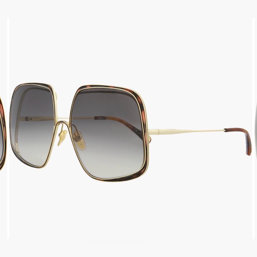 Chloe designer gold oversized new women’s sunglasses